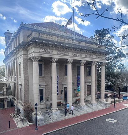 Hippodrome Theatre as seen from Florida Probate Law Group's downtown Gainesville office.
