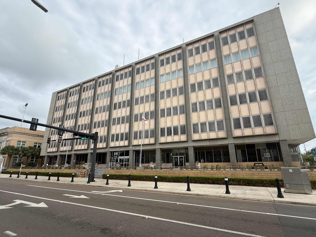 Clearwater Courthouse exterior at 315 Court St., home to the Pinellas County Clerk of Court Probate Department in Room 106. Florida Probate Law Group provides flat fee estate administration for families in Palm Harbor and the Sixth Judicial Circuit.