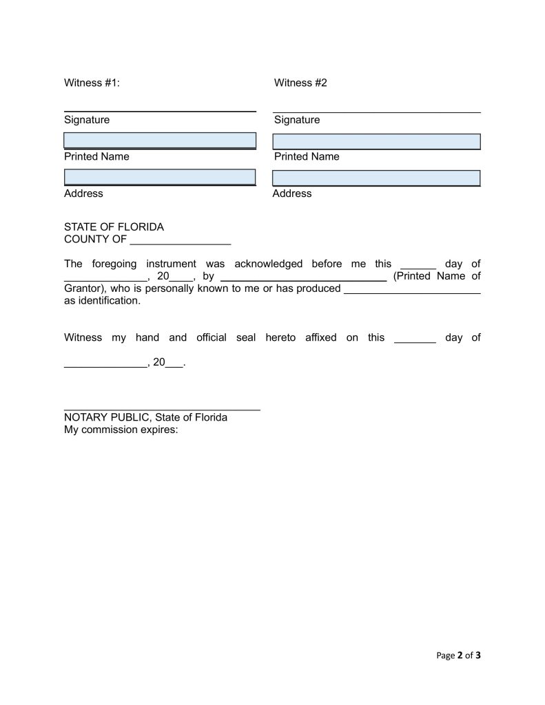 Free fillable Florida LadyBird Deed page 6