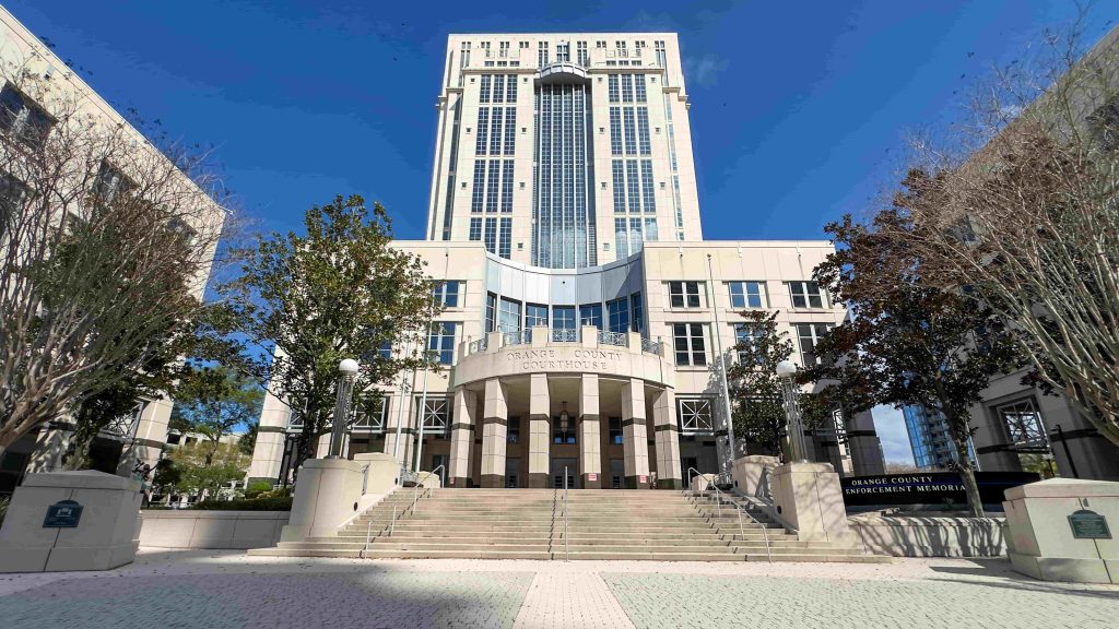 Orange County Judicial Complex located at425 N. Orange Avenue, Suite 335, Orlando, FL 32801, where flat fee probate attorneys from Florida Probate Law Group submit 9th Circuit estate filings for residents of Orange County. 