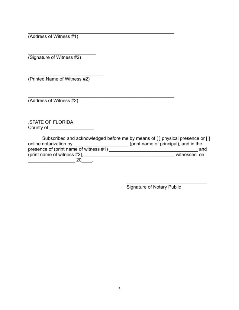 Free fillable estate planning form, Health Care Surrogate from FPLG page 10